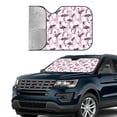 thumbnail image 3 of Kdxio Pineapple Flamingo Print Front Windshield Sun Shade,Folding Auto Sunshade for Car Truck SUV-, 3 of 7