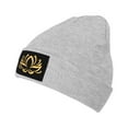 thumbnail image 1 of ZICANCN Bonnet Tricoté - Chapeau d'Hiver Lotus Doré Doux Chaud Classique pour Hommes Femmes Fleur Dorée, 1 of 6