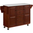 thumbnail image 1 of Crosley Eleanor White Granite Top Kitchen Cart in Mahogany, 1 of 14