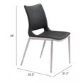 thumbnail image 4 of Zuo Ace Dining Chair - Black & Silver, 4 of 11