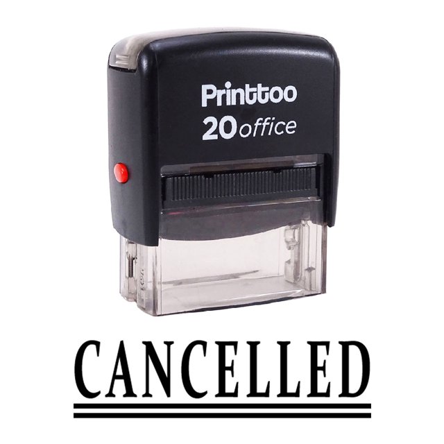 Printtoo Office Stationary CANCELLED Self Inking Rubber Stamp Custom Stamp-Black