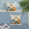 thumbnail image 4 of Fall Pillow Covers 16x16 Set of 2 Watercolor White Orange Blue Green Pumpkins Throw Pillows Outdoor Fall Decoration Pillow Cases Autumn Thanksgiving Harvest Cushion Case for Couch Home Decor, 4 of 7