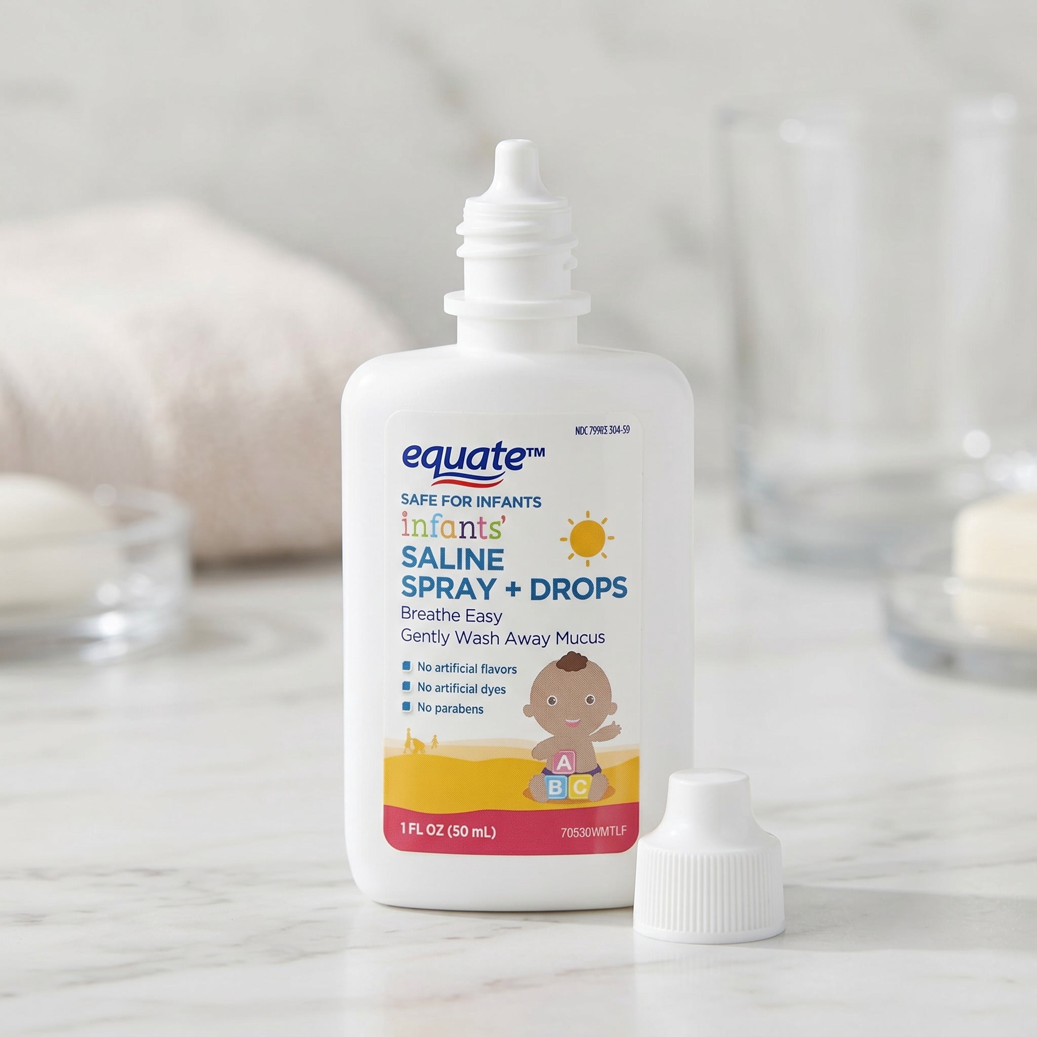 (3 pack) Equate Infants' Saline Spray/Drops, 1 fl oz