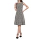 thumbnail image 1 of Vestido de trabajo sin mangas de línea A de mujer INSPIRE CHIC, de tweed, con cuello redondo, hasta la rodilla, talla XL, color caqui beige, 1 of 5
