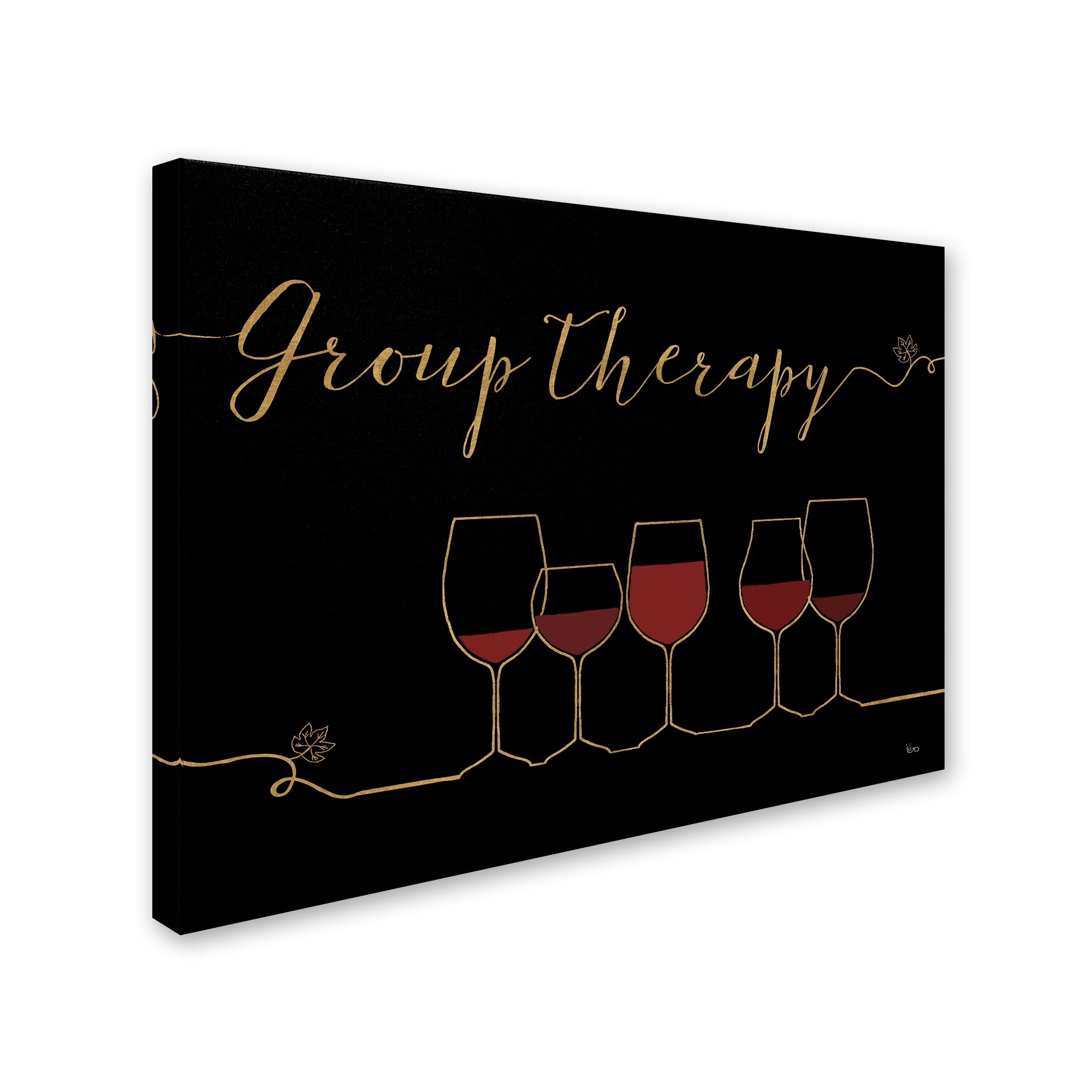 Trademark Fine Art 'Underlined Wine IX Black' Canvas Art by Veronique Charron