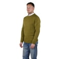 thumbnail image 3 of Socal Look Men's Sweater Crew Neck Long Sleeve Acrylic Pullover Olive Green, 2XL, 3 of 7