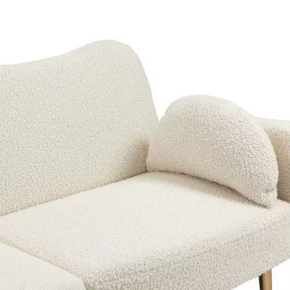 Velvet Loveseat Sofa Couch with Adjustable Backrest Upholstered