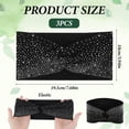 thumbnail image 2 of LinYooLi 3 Pcs Crystal Sparkly Headbands, Fancy Headbands Rhinestone Headband Elastic Bling Headbands Glitter Headbands Turban Headbands for Yoga & Running (White, Black, Khaki), 2 of 7