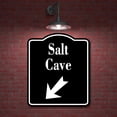 thumbnail image 2 of Salt Cave 45 Degree Down Left Arrow BLACK Aluminum Composite Sign, 15"x18", 2 of 9