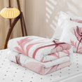 thumbnail image 5 of Erosebridal Vintage Floral Zipper Twin Comforter Sets with Fitted Sheet and 2 Pillowcases, Tropical Blossom Zipper Bedding Set, Reversible, Dusty Rose, Reversible, 5 of 7