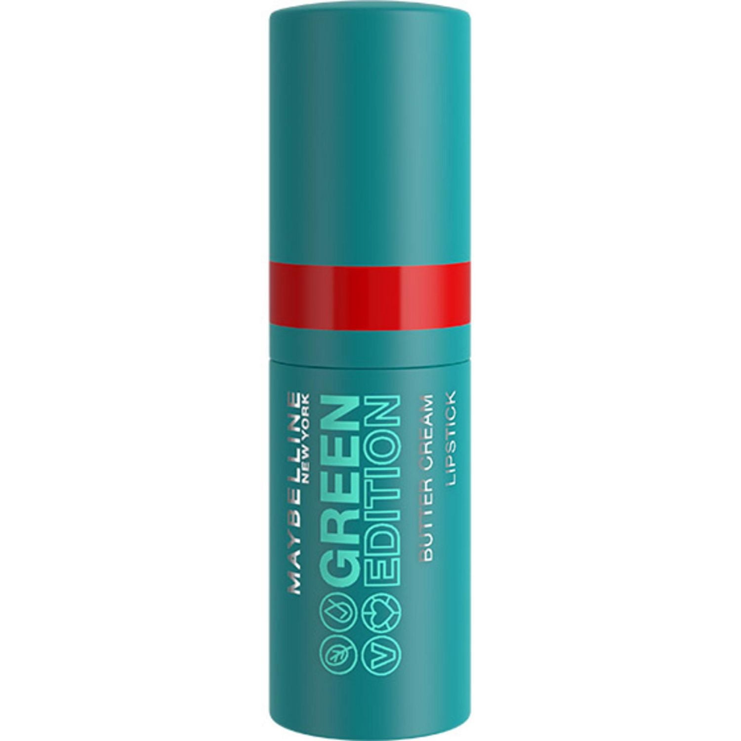 Maybelline New York Green Edition Butter Cream Lipstick, Formulated with Cocoa Butter, Hydrating, Rainforest, Red, 3.4g