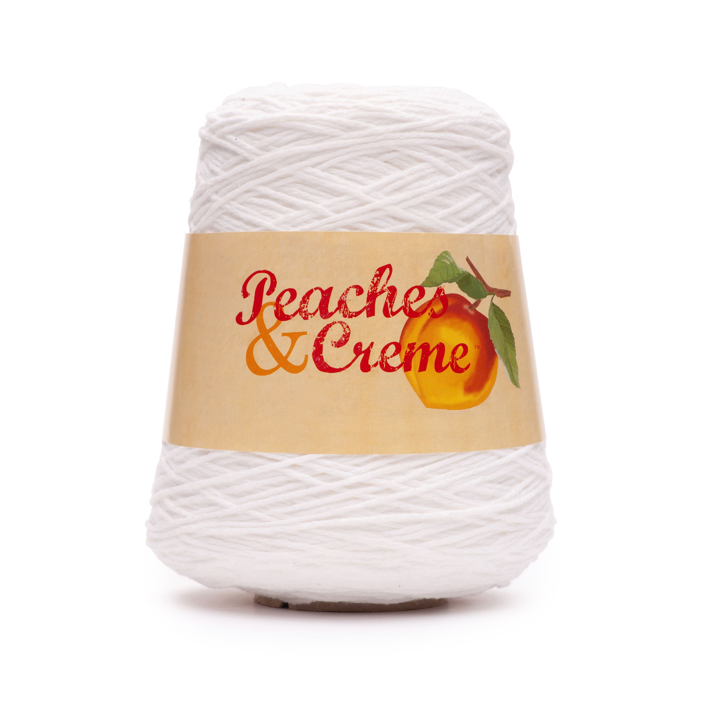 Peaches & Creme Cone 4 Medium Cotton Yarn, White 14oz/400g, 674 Yards