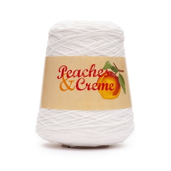 Peaches & Creme Cone 4 Medium Cotton Yarn, White 14oz/400g, 674 Yards