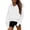 white, variant on PRETTYGARDEN Women's Fall Hooded Sweatshirts Long Sleeve Half Zip Cropped Hoodies Pullover Fashion Clothes