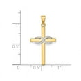 thumbnail image 2 of 14K Yellow Gold Infinity Cross Pendant Necklace with Chain, 2 of 4