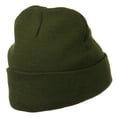 thumbnail image 4 of Star of David Embroidered Long Beanie - Olive OSFM, 4 of 5