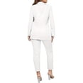 thumbnail image 3 of Women Double Breasted Blazer Set Formal 2 Piece Pants Outfits Long Sleeve Bussines Suit Set for Work Office, 3 of 4