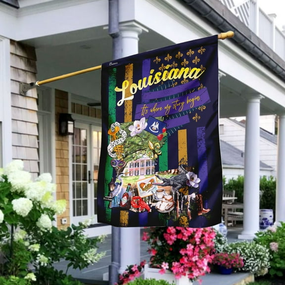 FLAGWIX American House Flag (29.5" x 39.5")-Love Louisiana Flag-Polyester Indoor Outdoor Flags