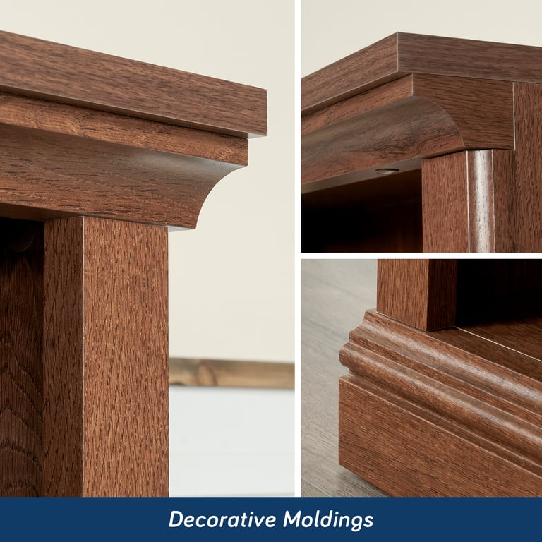 Sauder, Bookcase, 5-Shelf, Oiled Oak Finish, Adjustable Shelves