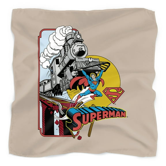 Superman Off the Rails Bandana (21 in x 21 in)