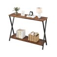 thumbnail image 1 of Ourlova Console Shelf. Narrow Console Table. Sofa Table. Narrow Long Table Behind Sofa. 2 Tier Industrial Style Entryway Table For Living Room. Hallway. Foyer, 1 of 7
