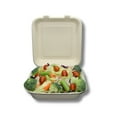 thumbnail image 3 of Plant Plate Compostable Togo Clamshell Food Containers, 8x8 Inch, 100 Count, 3 of 8