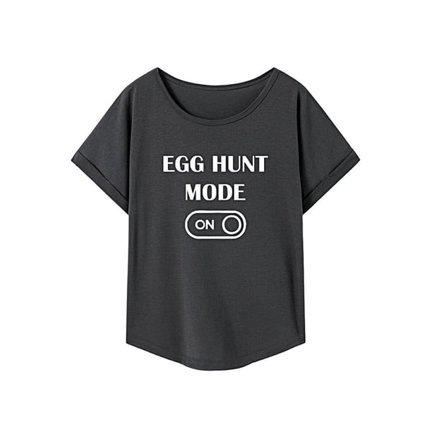 Camiseta básica para mujer con cuello redondo y ajuste regular para compras navideñas M