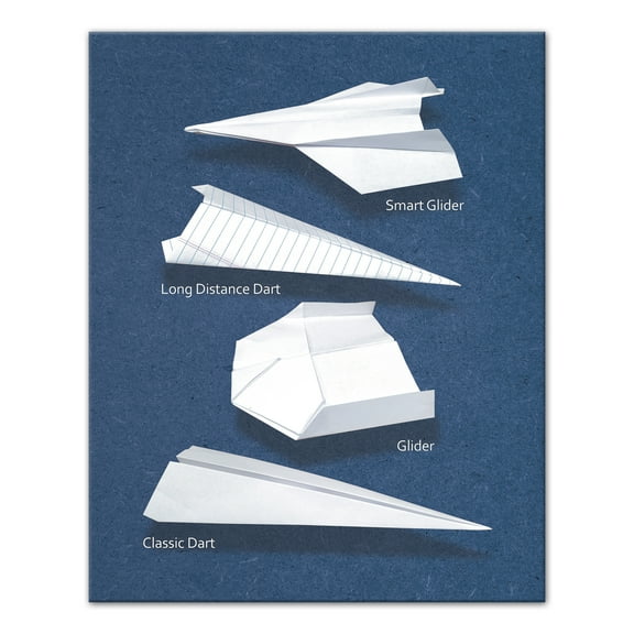 Creative Products Paper Airplane Models 16x20 Canvas Wall Art