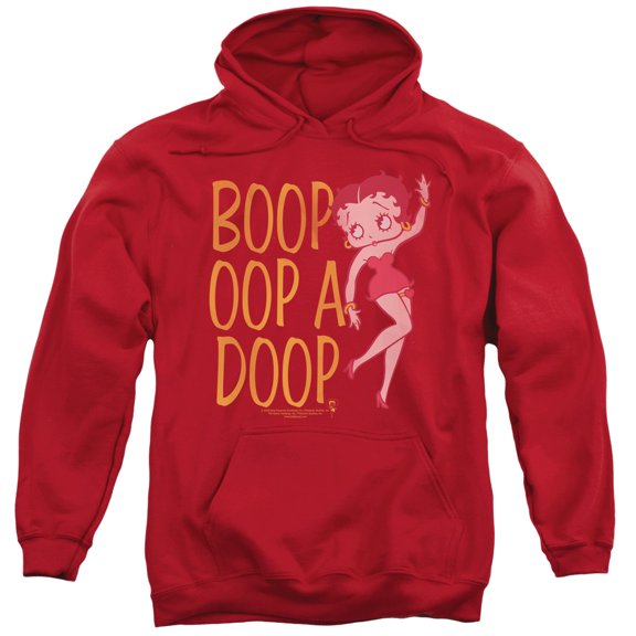 Betty Boop Classic Oop Adult Pullover Hoodie Sweatshirt Red