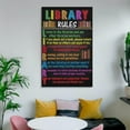 thumbnail image 7 of Library Rules Reading Wall Art Poster Bedroom Prints (2)Home Decor Hanging Picture Canvas, 7 of 7