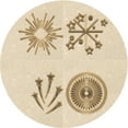 thumbnail image 1 of Ahgly Company Indoor Round Patterned Peach Beige Area Rugs, 3' Round, 1 of 6
