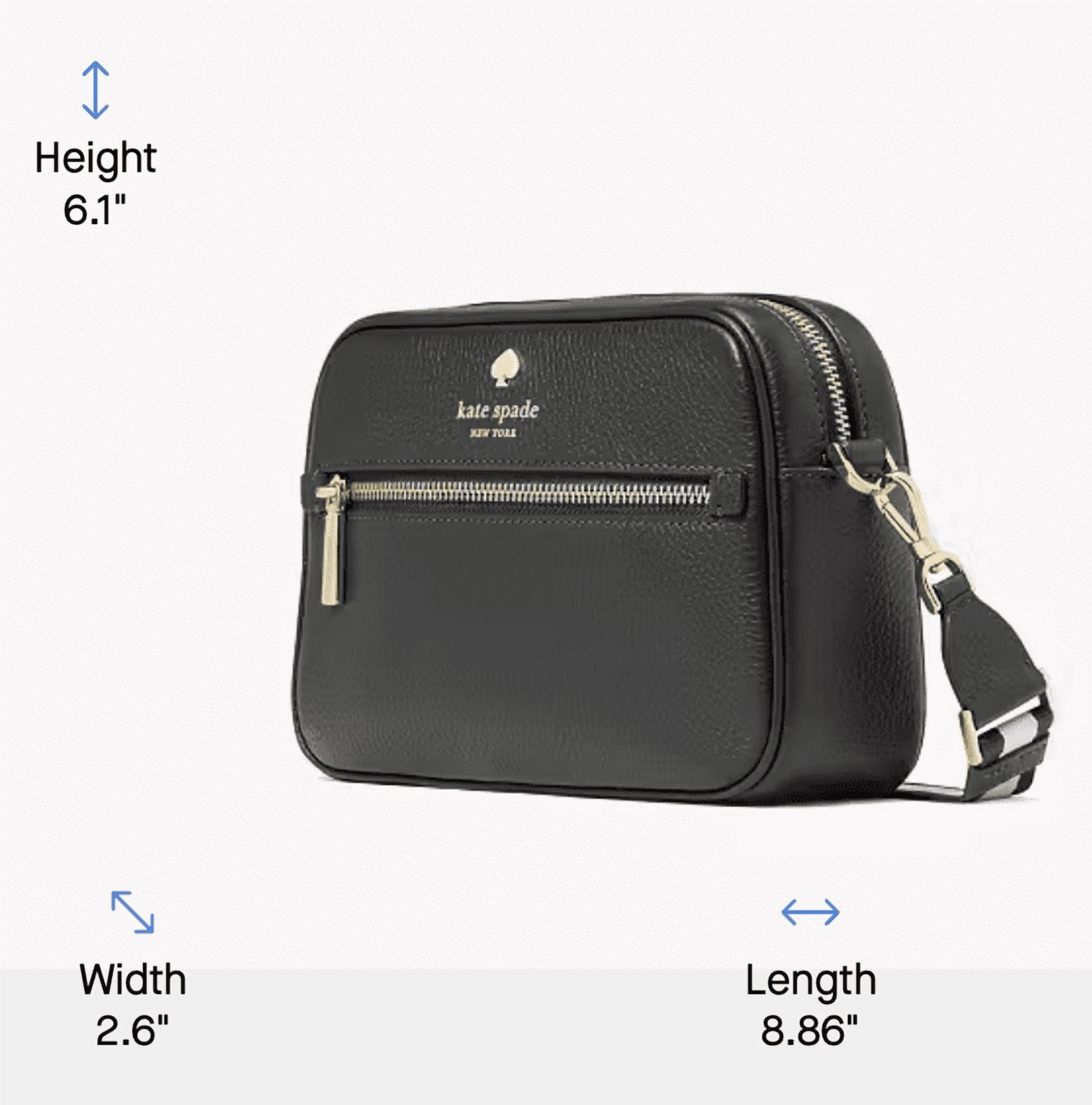 kate spade ポリーミディアムカメラバッグ　ブラック Kate Spade New York Emma Pebbled Leather Camera Bag - Walmart.com
