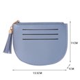 thumbnail image 4 of Billetera Cartera delgada en forma de U para mujer, monedero corto de cuero con borlas, moda con múltiples ranuras, 4 of 6