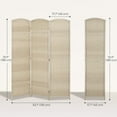 thumbnail image 3 of HOMCOM 6 Ft Folding Room Divider, Privacy Screen for Home Office Bedroom, 3 of 10