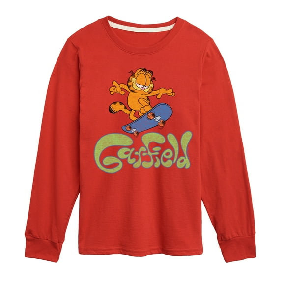 Garfield - Garfield Skater Logo - Toddler & Youth Long Sleeve Graphic T-Shirt