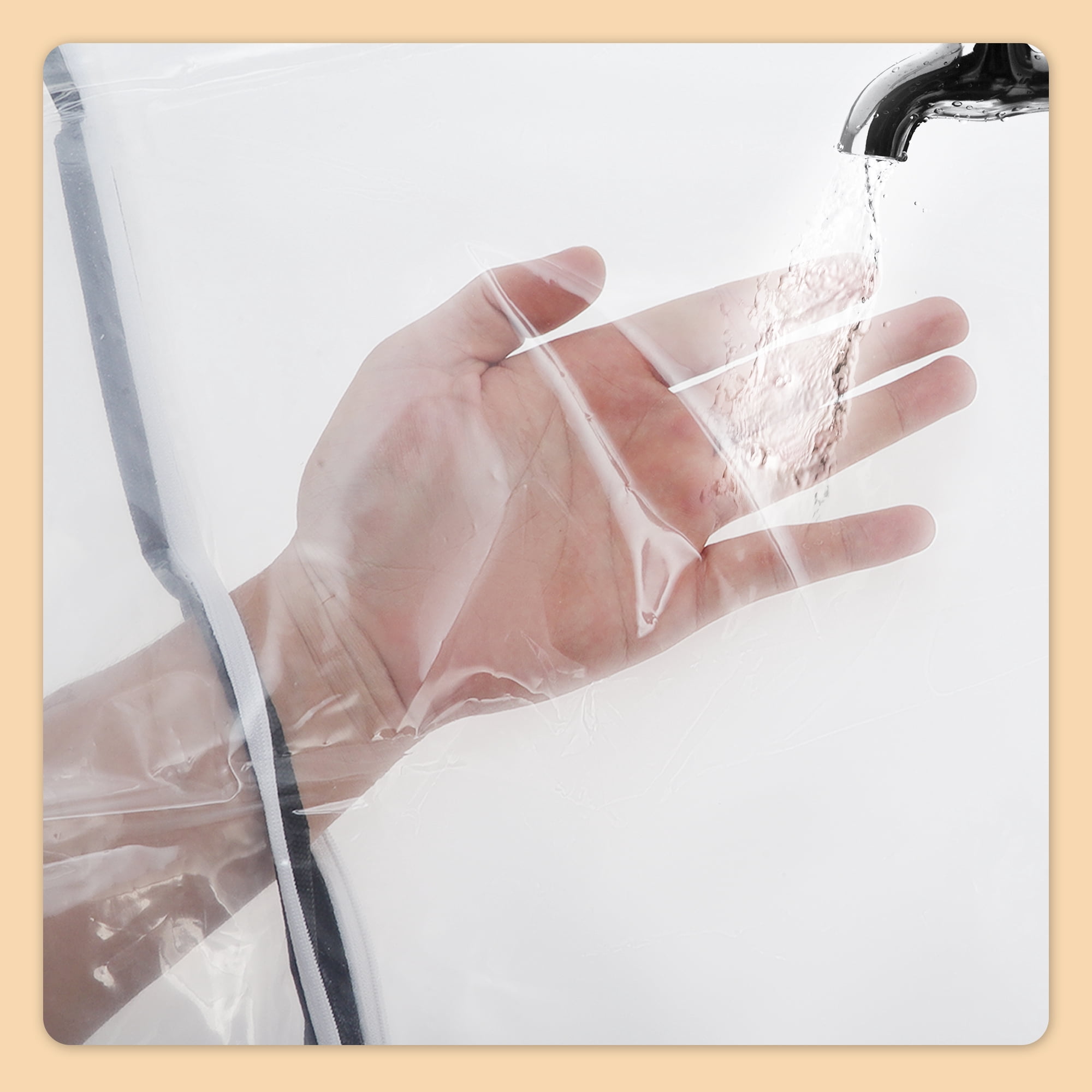 Unique Bargains PEVA Dust-Resistant Suit Bags Clear 23.6"x9.8"x51.2"