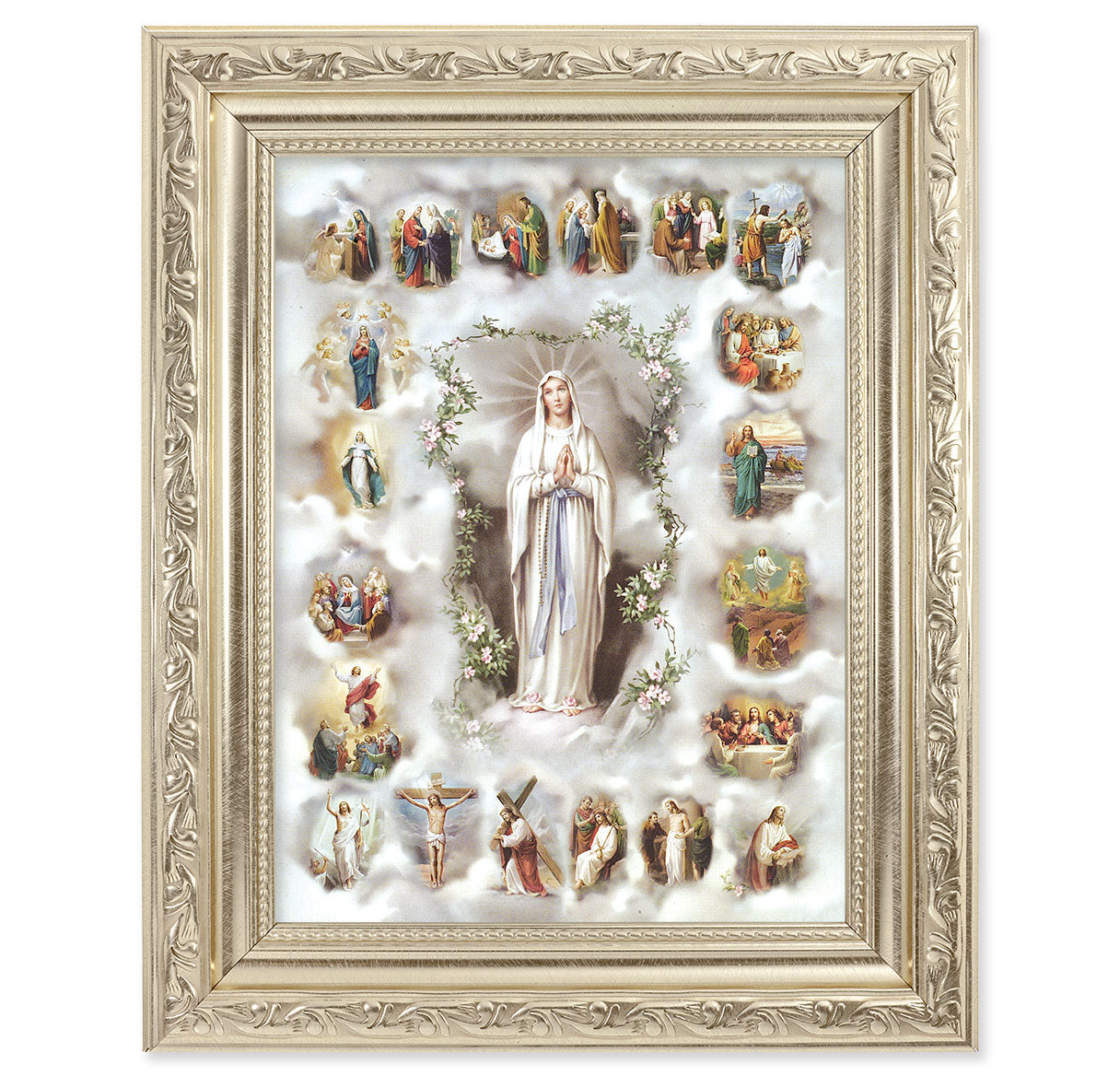 20 Mysteries of the Rosary Picture Framed Wall Art Decor Medium ...