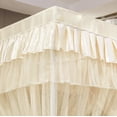 thumbnail image 3 of Cortinas de cama con dosel Mengersi tamaño queen marfil para niñas, 3 of 7