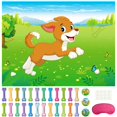 thumbnail image 1 of Juego de fiesta Morcheiong con la cola del perro con 48 pegatinas, 1 of 7