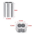 thumbnail image 2 of 400PCS 1/16 Inch Cable Ferrule Set Aluminum Alloy Crimping Loop Sleeve for Wire Rope, 2 of 6
