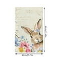 Ularma Easter Kitchen Dish Towel Striped Rabbit Print Household Kitchen