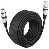 GearIT XLR to XLR Microphone Cable (150 Feet, 1 Pack) XLR Male to Female Mic Cable 3-Pin Balanced Shielded XLR Cable for Mic Mixer, Recording Studio, Podcast - Black, 150Ft, 1 Pack