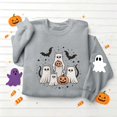 thumbnail image 5 of Meichang Halloween Crew Neck Sweatshirt Women Ghost Graphic Sweatshirts Oversized Long Sleeve Pullover Holiday Party Sweatshirt, 5 of 5
