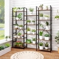 thumbnail image 5 of Gymax 5-tier Industrial Bookshelf Heavy-duty Metal Frame Bookcases w/ 14 Open Shelves, 5 of 10
