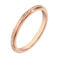 thumbnail image 5 of Womens Korean Style Titanium Steel Ring, Ultra-Fine 2MM Frosted Geometric Couple Rings, Rose Gold, 5 of 7