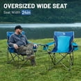 thumbnail image 6 of Timber Ridge Oversized Camping Chair, Folding Outdoor Chair for Adults, Supports 400 lbs, Blue, 6 of 11