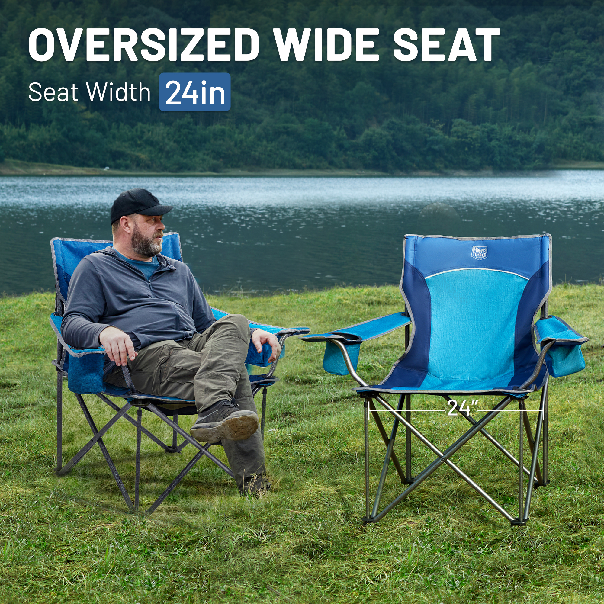 Timber Ridge Oversized Camping Chair, 400 Lb Capacity photo 5