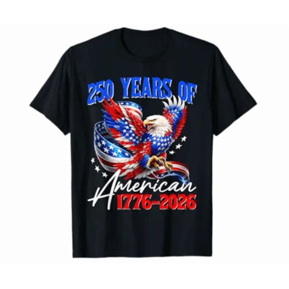4Th July American Flag Eagle Shirt 250 Years 1776 2026 250Th Shirt Hot Trending Shirt, Vintage Birthday Gift
