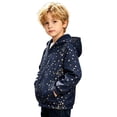 thumbnail image 4 of SGFCWSX Girls Windbreaker Jackets Waterproof Windproof Hooded Graphic Print Lightweight Lined Daily School Coats Navy Size 5T, 4 of 9