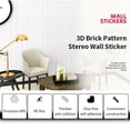 thumbnail image 3 of 20Pcs 3D Wall Stickers Brick Self Adhesive Wallpaper Panels Home Decor Sticker,35x35cm,E,20 x Sticker,White Oak, 3 of 6